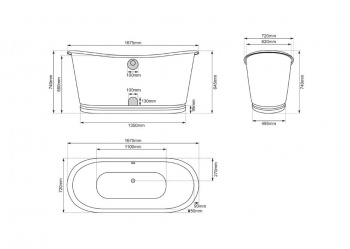 Cast Iron Baths - The Alford Skirted